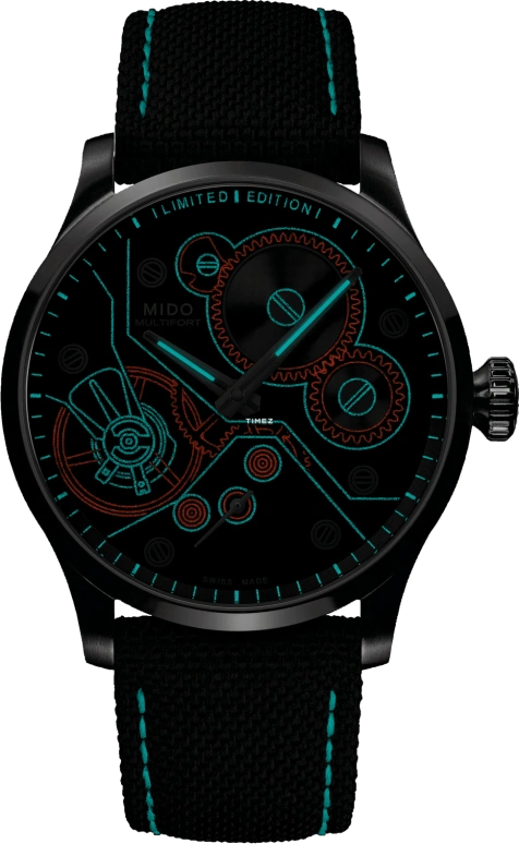 Mido,Multifort 44mm,44mm,Stainless Steel,Black,Grey,Handwound,Sapphire,Crystal Glass,Round,M038,M038.605.11.060.00
