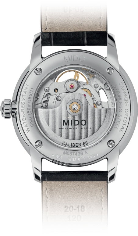 Mido,Baroncelli 39mm,39mm,Stainless Steel,Smoky Coal,Coal Gray,Grey,Automatic,80hours,In-house Caliber,M037,M037.436.16.061.00