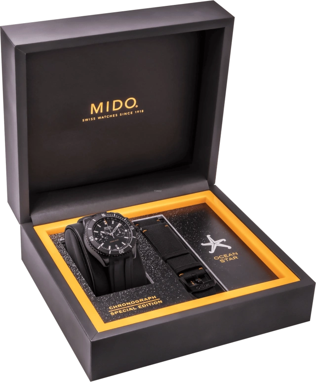 Mido,Ocean Star 44mm,44mm,Stainless Steel,Black,Automatic,Chronograph,Date,M026,M026.627.37.051.00