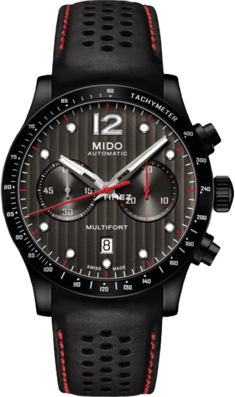 Mido,Multifort 44mm,44mm,Stainless Steel,Coal Gray,Automatic,Chronograph,Day,M025,M025.627.36.061.00