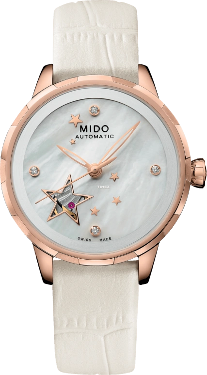 Mido,Rainflower 34mm,34mm,Stainless Steel,White,Automatic,80hours,In-house Caliber,M043,M043.236.36.106.00