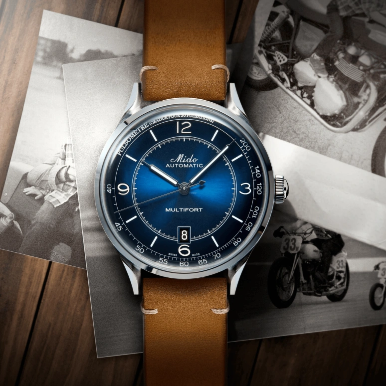 Mido,Multifort 40mm,40mm,Stainless Steel,Blue,Automatic,Date,Day,M040,M040.407.16.040.00