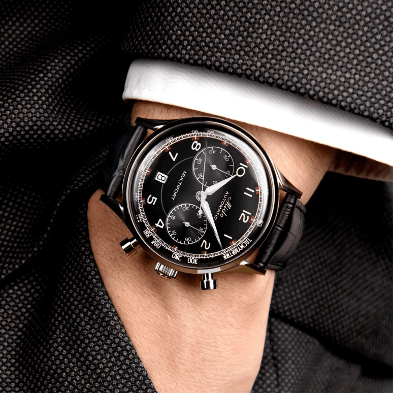 Mido,Multifort 42mm,42mm,Stainless Steel,Black,Automatic,Chronograph,Date,M040,M040.427.16.052.00