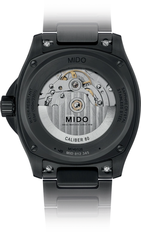 Mido,Multifort 39.20x40mm,39.20x40mm,Stainless Steel,Black,Yellow,Automatic,Big Date,Anti-magnetic,M049,M049.526.33.081.00