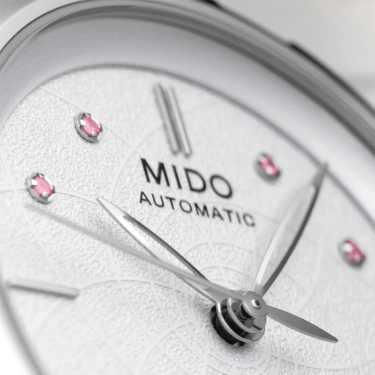 Mido,Rainflower 34mm,34mm,Stainless Steel,White,Automatic,Date,Anti-magnetic,M043,M043.207.11.011.00