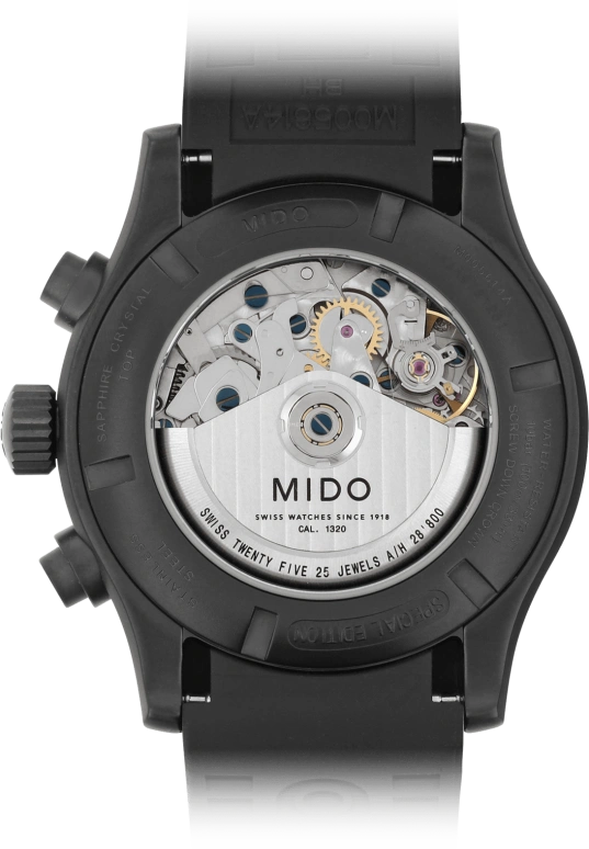 Mido,Multifort 44mm,44mm,Stainless Steel,Black,Automatic,Chronograph,Date,Day,M005,M005.614.37.051.01