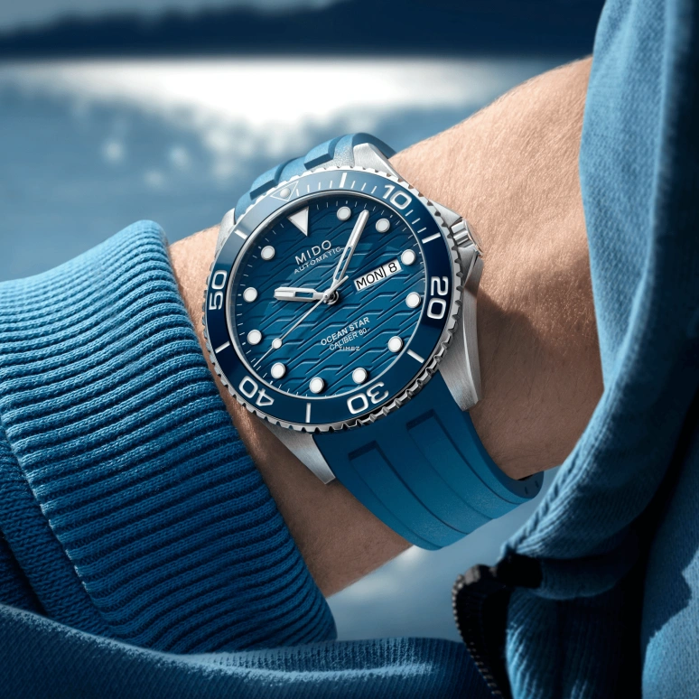 Mido,Ocean Star 42.50mm,42.50mm,Stainless Steel,Ceramic,Blue,Automatic,Sapphire,Round,M042,M042.430.17.041.00