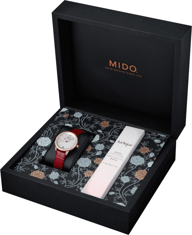 Mido,Rainflower 34mm,34mm,Stainless Steel,Rose,White,Automatic,80hours,In-house Caliber,M043,M043.207.36.018.01