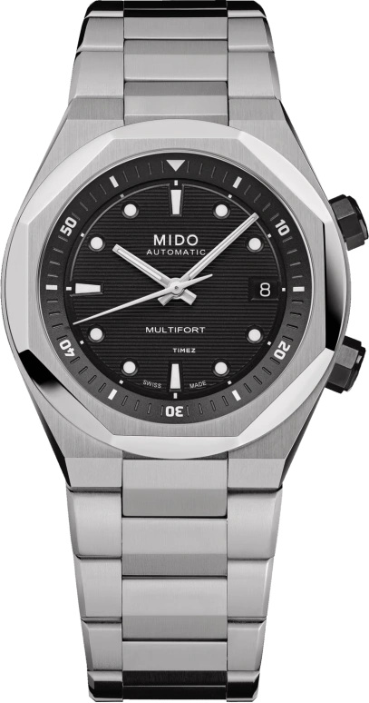 Mido,Multifort 38.40x40mm,38.40x40mm,Stainless Steel,Black,Automatic,Day,72hours,M047,M047.507.11.051.00