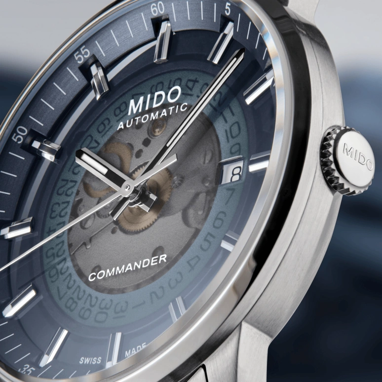 Mido,Commander 40mm,40mm,Stainless Steel,Automatic,80hours,Sapphire,Glass,M021,M021.407.11.411.01