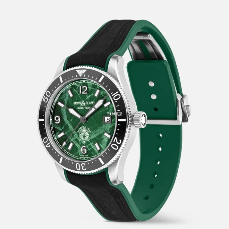 Montblanc,Iced Sea 41mm,41mm,Stainless Steel,Ceramic,Green,Automatic,Day,38hours,MB130810