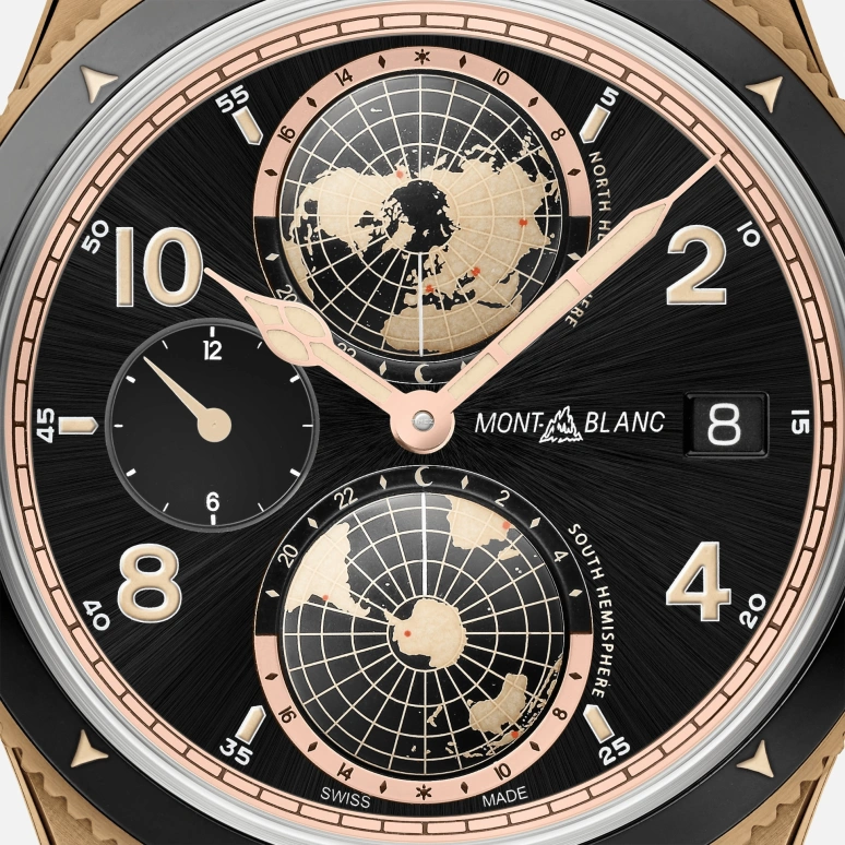 Montblanc,1858 42mm,42mm,Bronze,Black,Automatic,Day,Dule Time,Day / Night Indication,MB119347