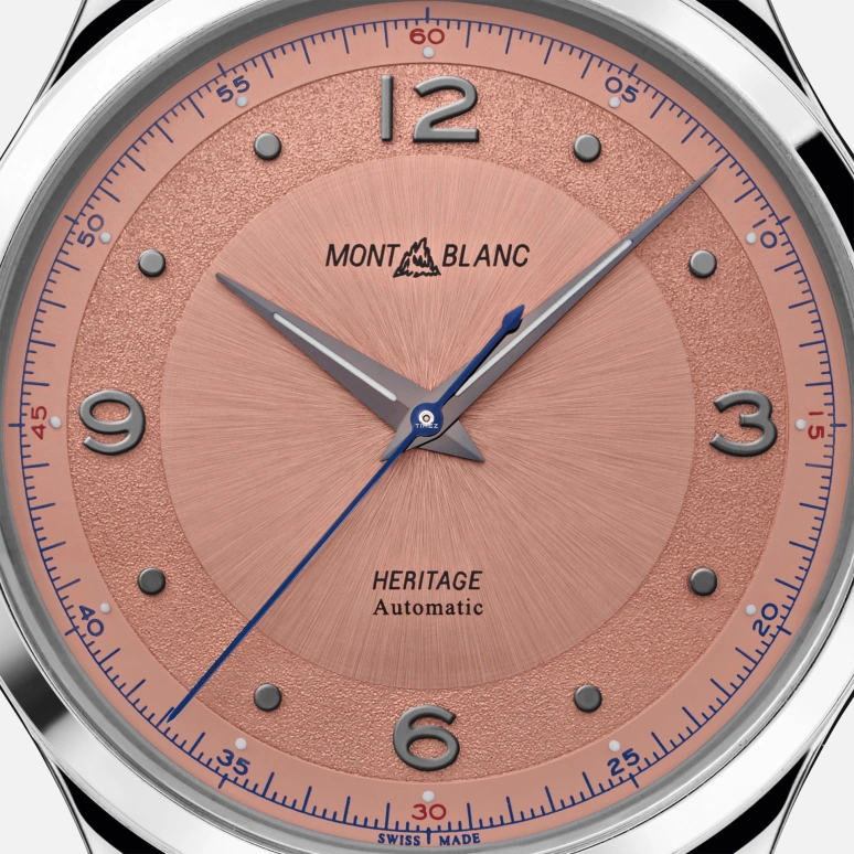 Montblanc,Heritage 40mm,40mm,Stainless Steel,Red,Automatic,Sapphire,Round,MB119944