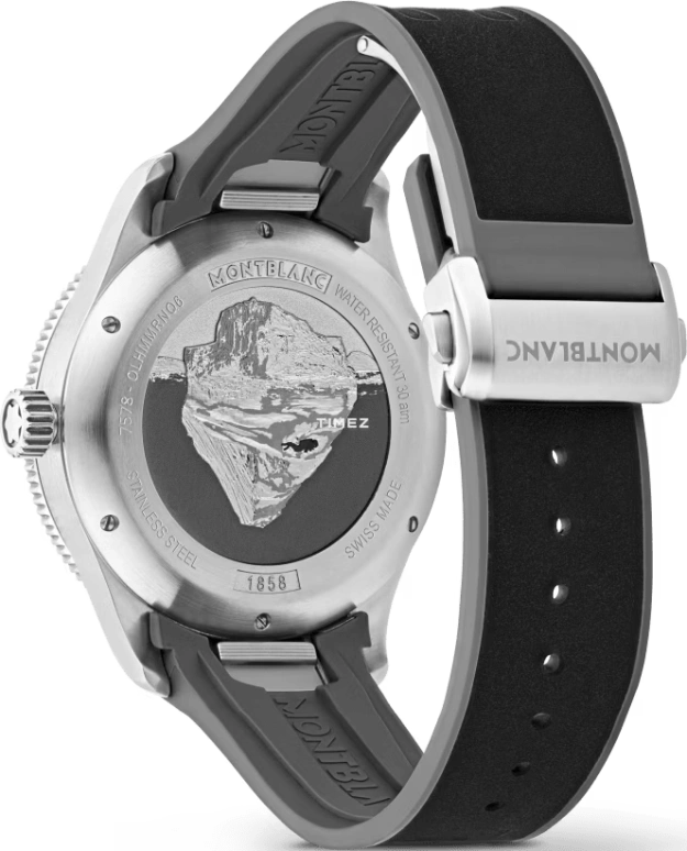 Montblanc,Iced Sea 41mm,41mm,Stainless Steel,Ceramic,White,Grey,Automatic,Day,38hours,MB130807