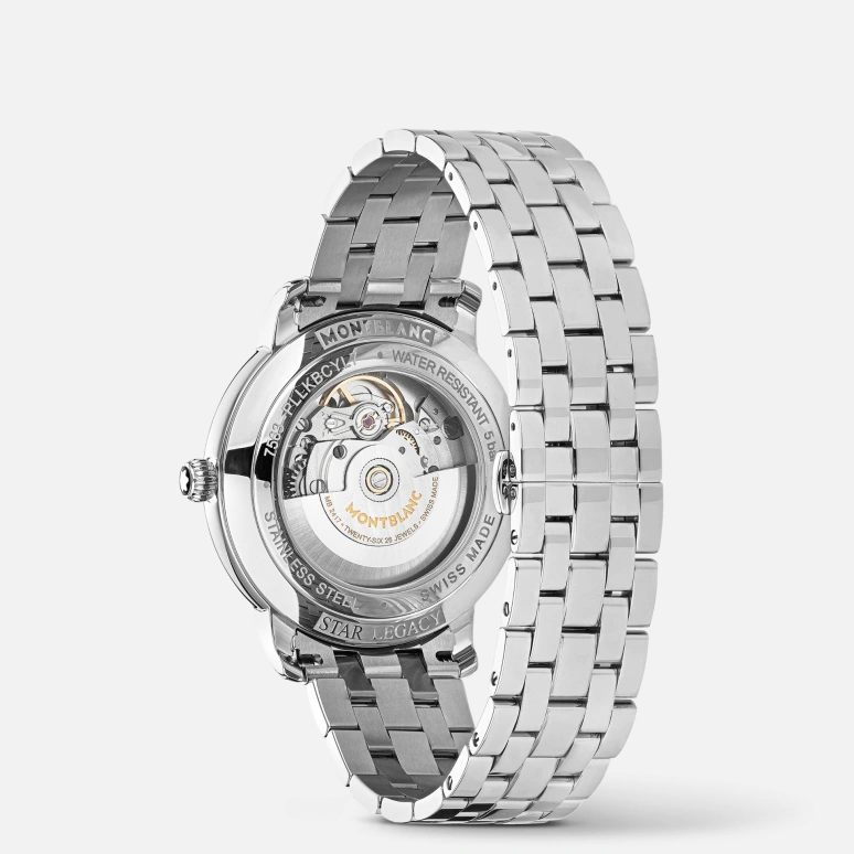 Montblanc,Star 39mm,39mm,Stainless Steel,Silver White,Automatic,Day,38hours,MB128685