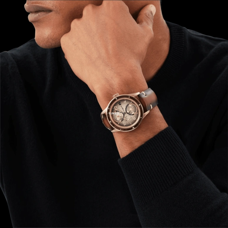 Montblanc,1858 42mm,42mm,Bronze,Brown,Automatic,Day,World Time,Day / Night Indication,MB128504