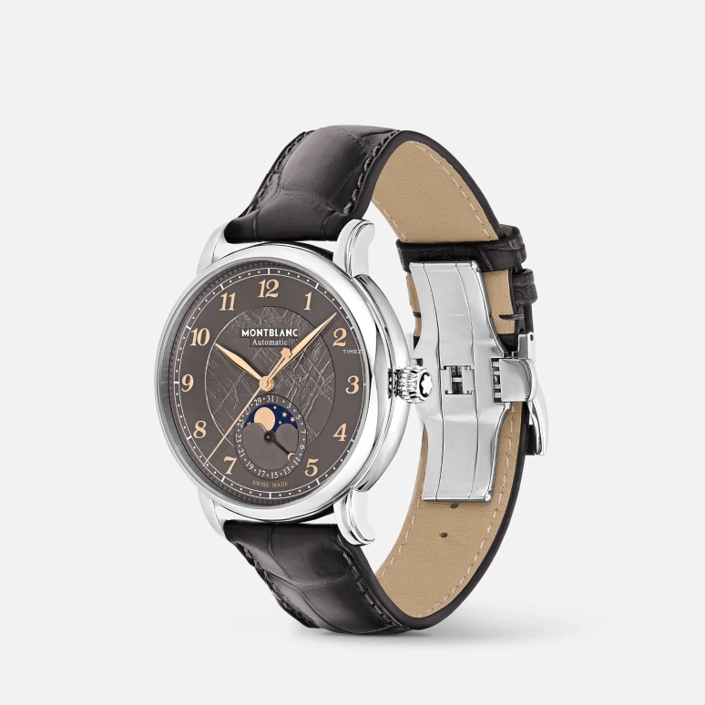 Montblanc,Star 42mm,42mm,Stainless Steel,Grey,Automatic,Moonphase,Day,MB130959