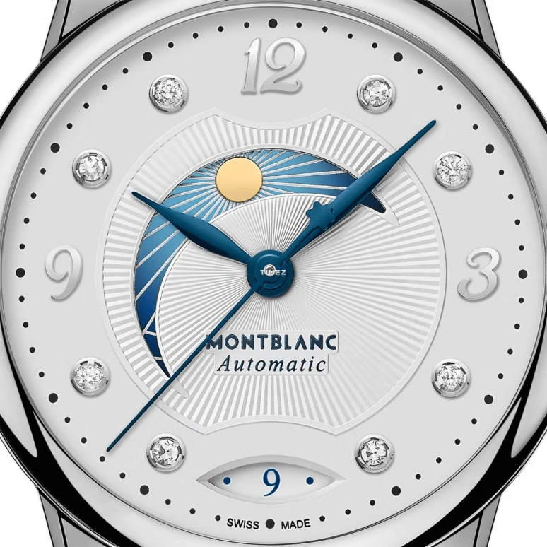 Montblanc,Boheme 30mm,30mm,Stainless Steel,Silver White,White,Automatic,Day,Day / Night Indication,MB127360