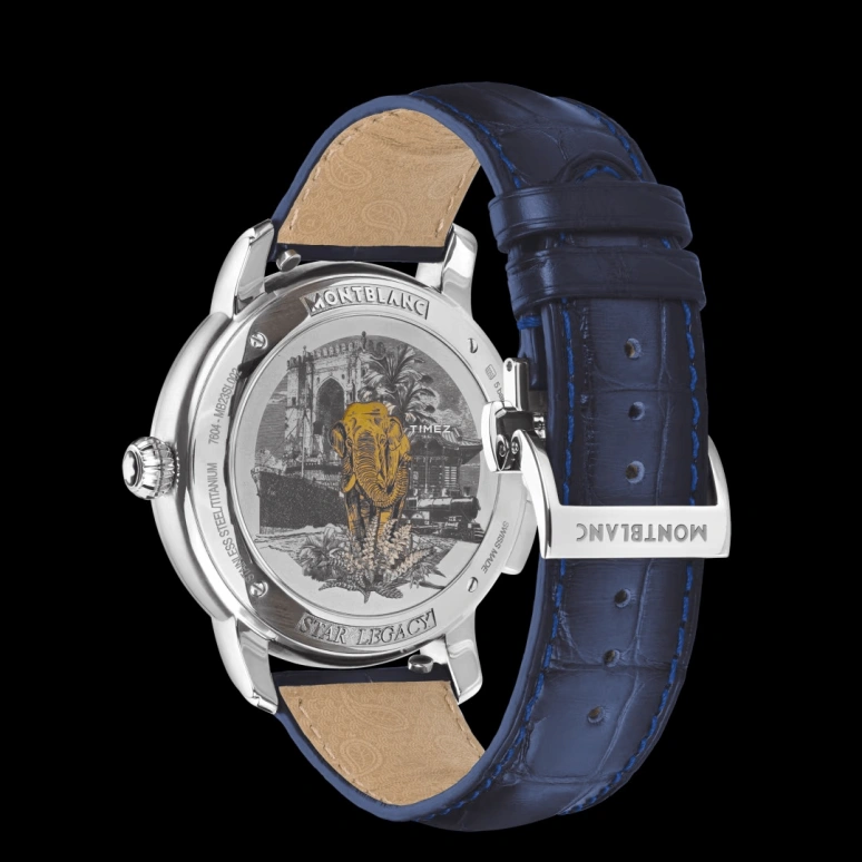 Montblanc,Star 43mm,43mm,Stainless Steel,Blue,Automatic,World Time,Day / Night Indication,MB131627