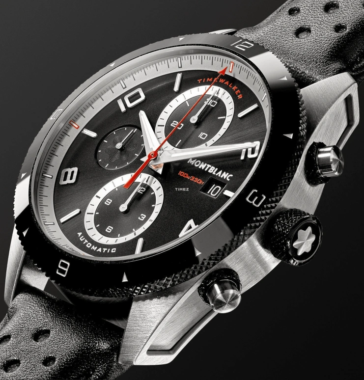 Montblanc,Timewalker 43mm,43mm,Stainless Steel,Black,Automatic,Chronograph,Day,116098