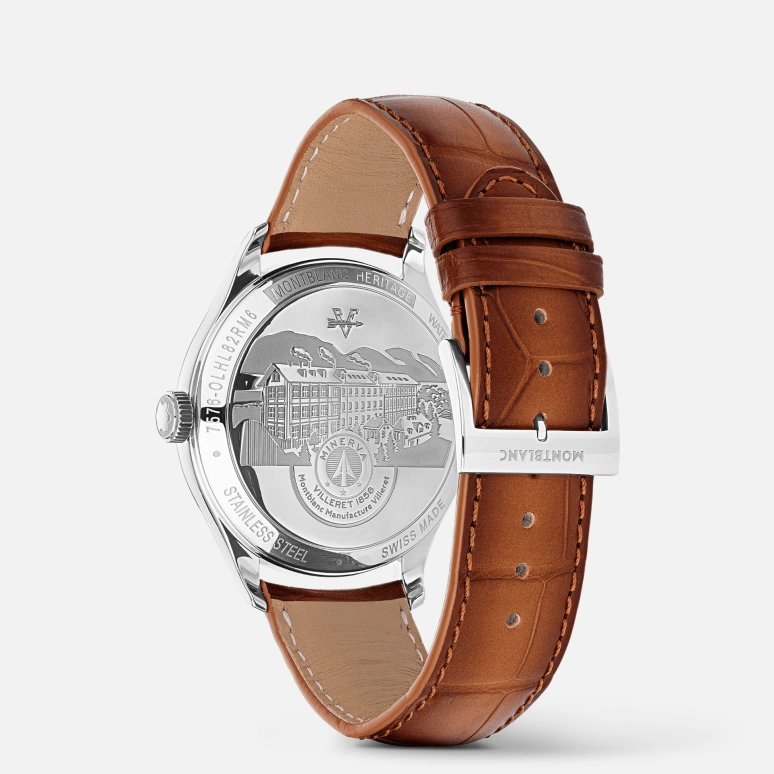 Montblanc,Heritage 39mm,39mm,Stainless Steel,Silver White,Automatic,Day,38hours,MB128672
