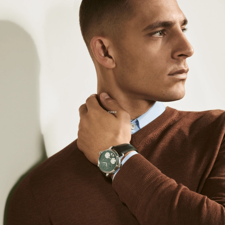 Montblanc,Nicolas Rieussec 43mm,43mm,Stainless Steel,Green,Automatic,Chronograph,Monopoussoir,Day,Dule Time,72hours,In-house Caliber,MB132947