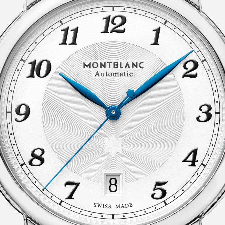 Montblanc,Star 39mm,39mm,Stainless Steel,Silver White,Automatic,Day,Sapphire,Crystal Glass,MB117323
