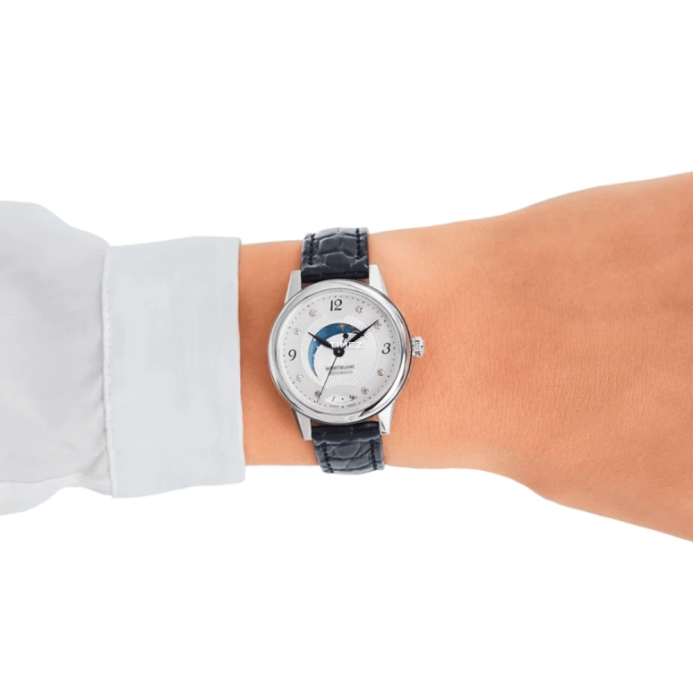 Montblanc,Star 30mm,30mm,Stainless Steel,Silver White,White,Automatic,Day,Day / Night Indication,MB114730