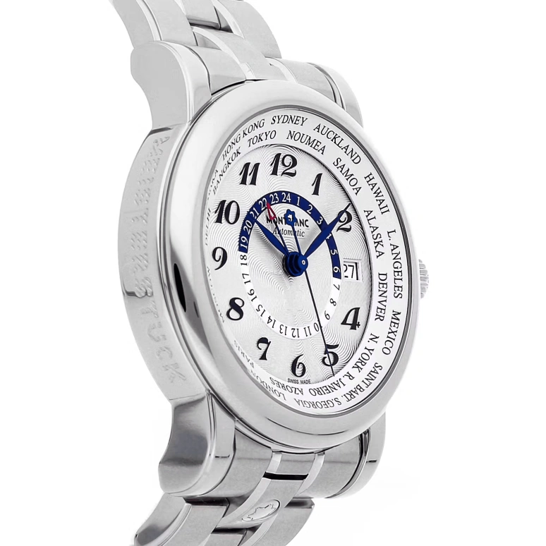 Montblanc,4810 42mm,42mm,Stainless Steel,Silver White,White,Automatic,Day,World Time,Day / Night Indication,MB106465