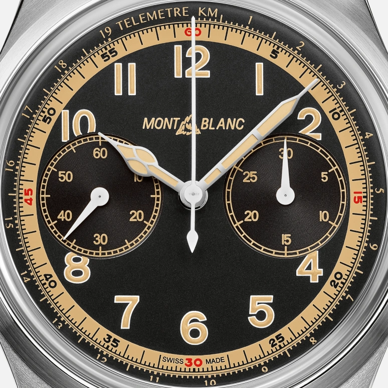 Montblanc,1858 42mm,42mm,Stainless Steel,Black,Automatic,Chronograph,Sapphire,Crystal Glass,MB125582