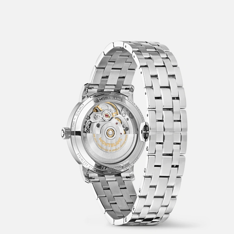 Montblanc,Tradition 32mm,32mm,Stainless Steel,Blue,Automatic,Day,38hours,MB129643