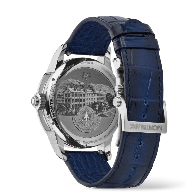 Montblanc,1858 43mm,43mm,Stainless Steel,Skeleton,Automatic,Chronograph,Sapphire,Crystal Glass,MB133296