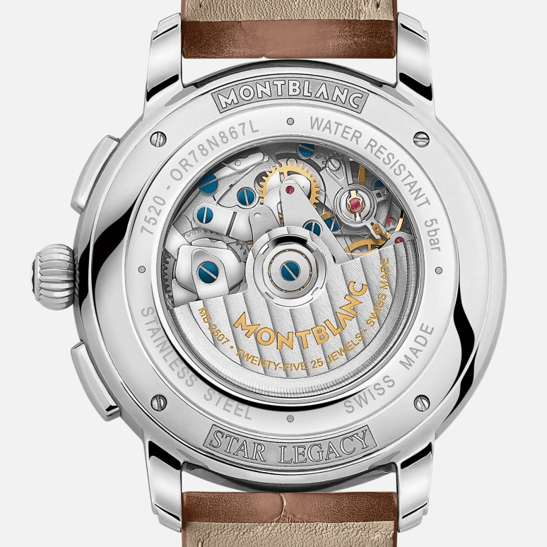 Montblanc,Star 43mm,43mm,Stainless Steel,Cream,White,Automatic,Chronograph,Date,Day,MB128900