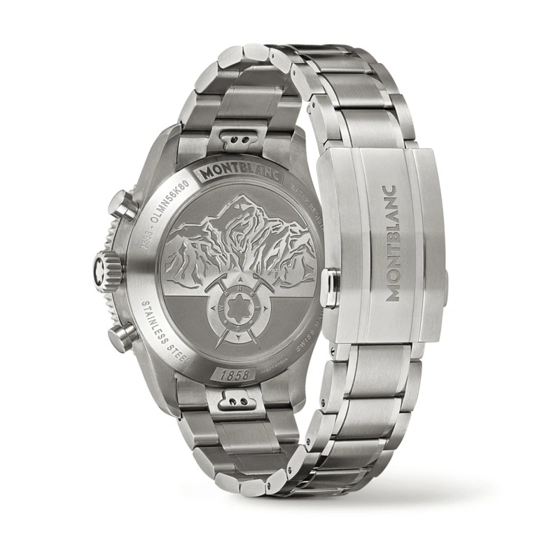 Montblanc,1858 42mm,42mm,Stainless Steel,Black,Green,Automatic,Chronograph,Sapphire,Crystal Glass,MB133298