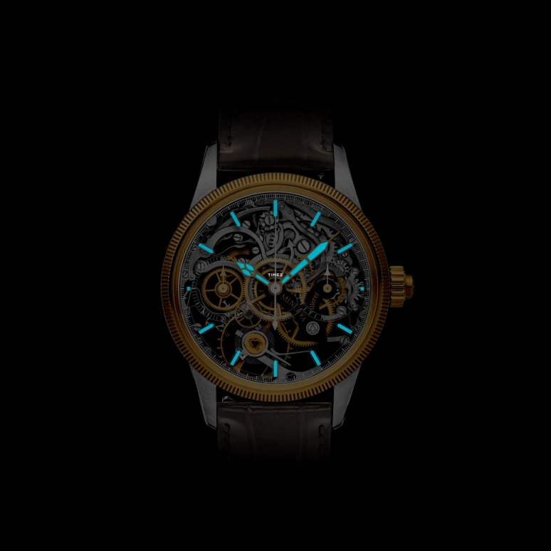Montblanc,1858 43mm,43mm,Stainless Steel,Yellow Gold,Brown,Handwound,Chronograph,50hours,MB134281