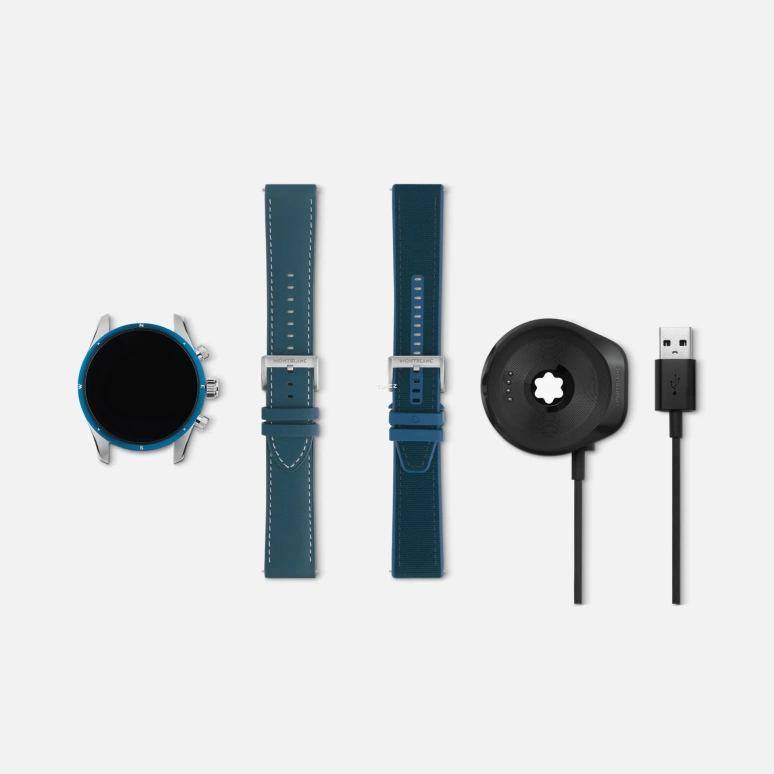 Montblanc,Summit 3 41.91mm,41.91mm,Titanium Gold,Blue,Handwound,Smartwatch,24hours,MB131800