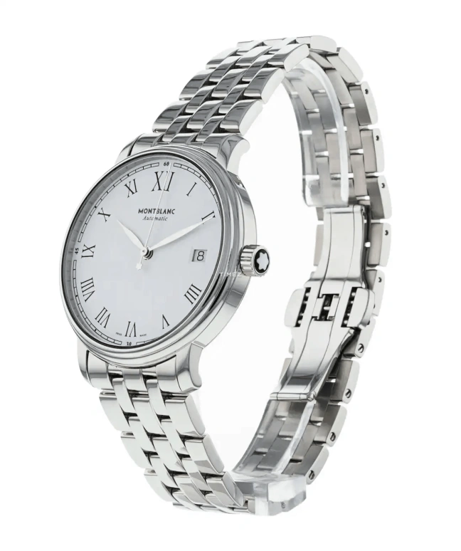 Montblanc,Tradition 36mm,36mm,Stainless Steel,White,Automatic,Day,38hours,112632