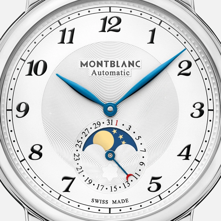 Montblanc,Star 42mm,42mm,Stainless Steel,White,Automatic,Moonphase,Day,MB116508