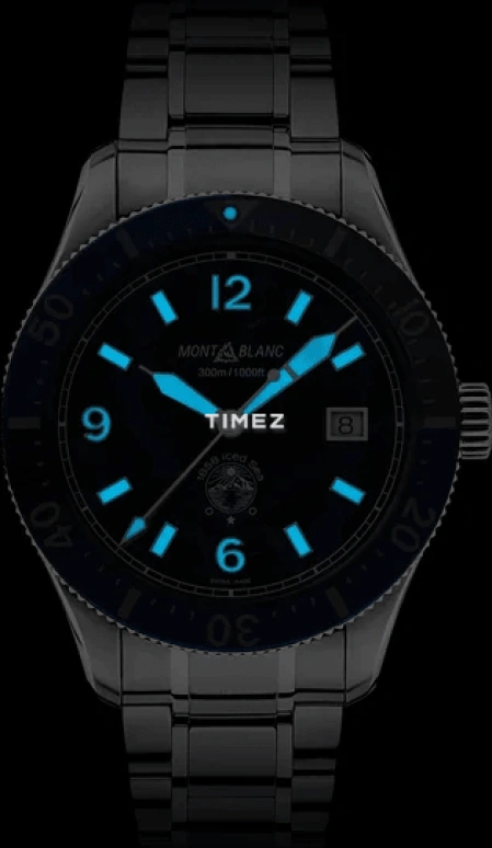 Montblanc,Iced Sea 41mm,41mm,Stainless Steel,Ceramic,Black,Automatic,Day,38hours,MB129371