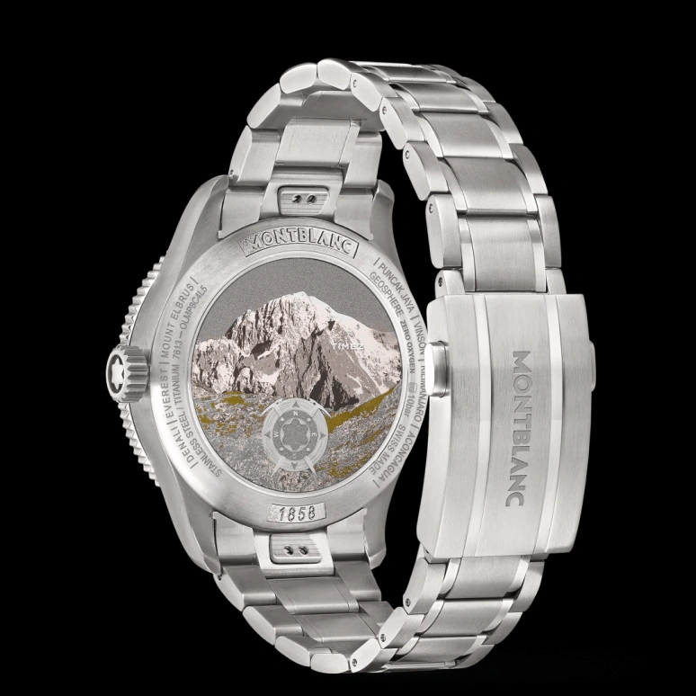 Montblanc,1858 42mm,42mm,Stainless Steel,Green,Automatic,Day,World Time,Day / Night Indication,MB133303
