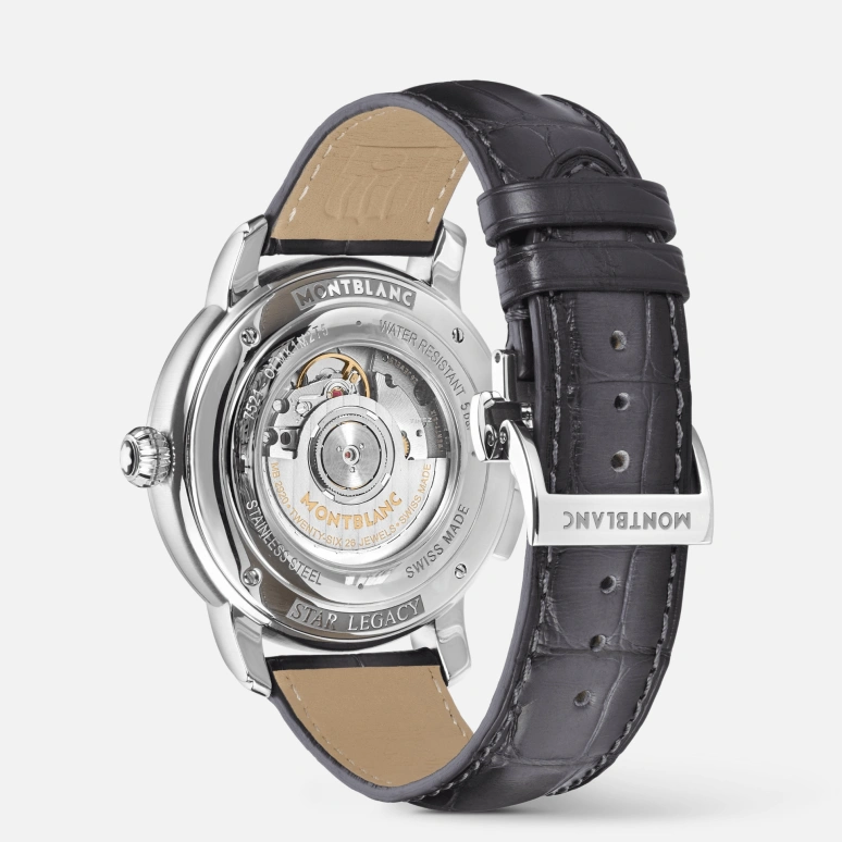 Montblanc,Star 43mm,43mm,Stainless Steel,Black,Automatic,World Time,Day / Night Indication,MB128675