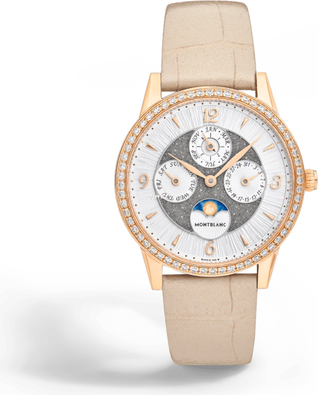 Montblanc,Boheme 36mm,36mm,Rose Gold,Silver,Automatic,Moonphase,Perpetual Calendar,Leap Year,Month,42hours,In-house Caliber,MB134989