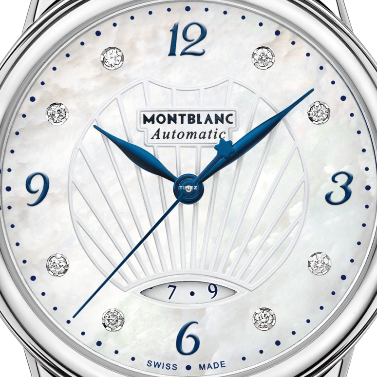 Montblanc,Boheme 30mm,30mm,Stainless Steel,White,Automatic,Day,Sapphire,Crystal Glass,MB118773
