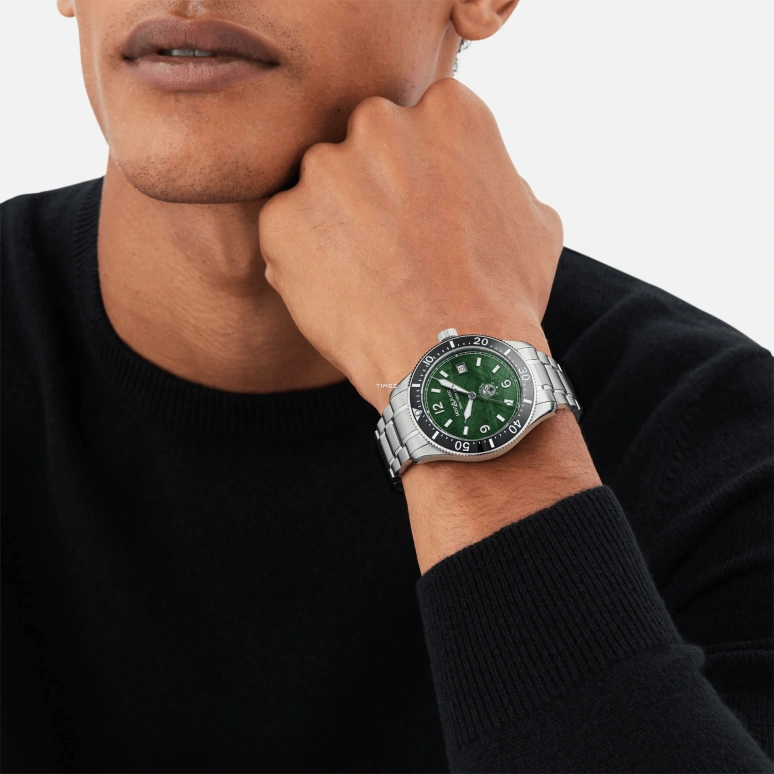 Montblanc,Iced Sea 41mm,41mm,Stainless Steel,Ceramic,Green,Automatic,Day,38hours,MB130810