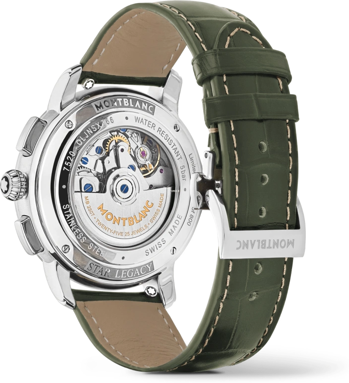 Montblanc,Star 43mm,43mm,Stainless Steel,Green,Automatic,Chronograph,Date,Day,MB132950