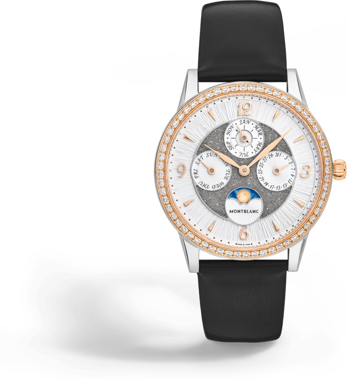 Montblanc,Boheme 36mm,36mm,Stainless Steel,Rose Gold,Silver,Automatic,Moonphase,Perpetual Calendar,Leap Year,Month,42hours,In-house Caliber,MB134988