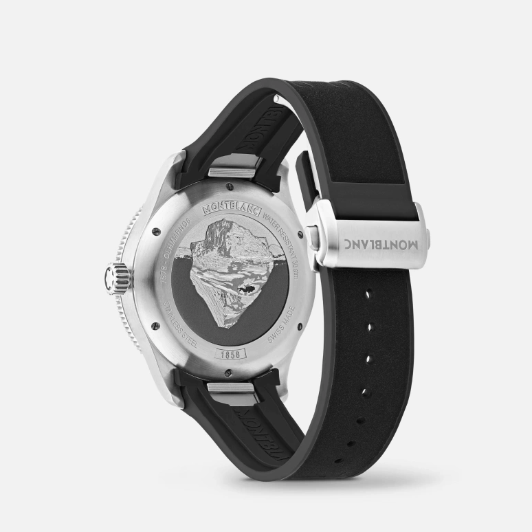 Montblanc,1858 41mm,41mm,Stainless Steel,Grey,Automatic,Day,Sapphire,Crystal Glass,MB133628