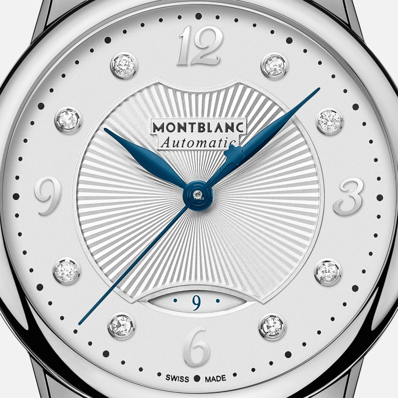 Montblanc,Boheme 30mm,30mm,Stainless Steel,Stainless Steel,White,Automatic,Day,Sapphire,Crystal Glass,MB127367