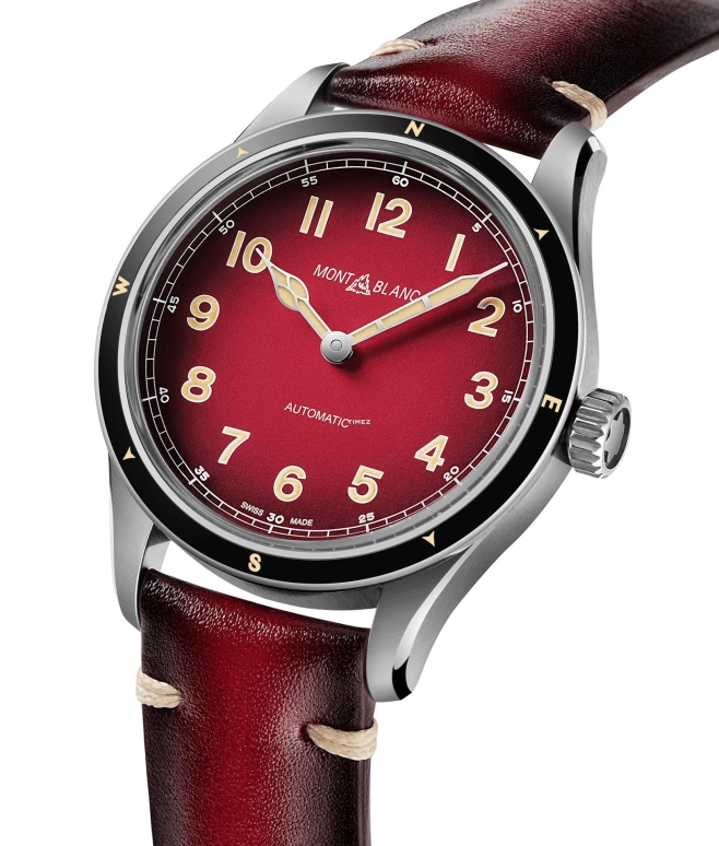 Montblanc,1858 40mm,40mm,Stainless Steel,Red,Automatic,38hours,In-house Caliber,MB126761