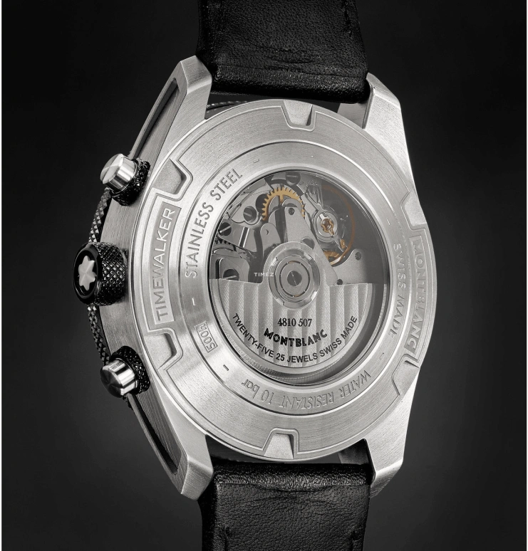 Montblanc,Timewalker 43mm,43mm,Stainless Steel,Black,Automatic,Chronograph,Day,116098